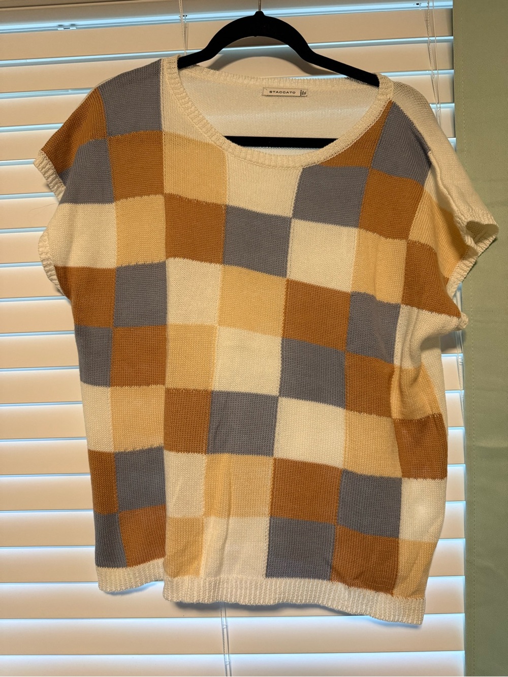 Staccato Colorblock Knit Sweater Top Size XL